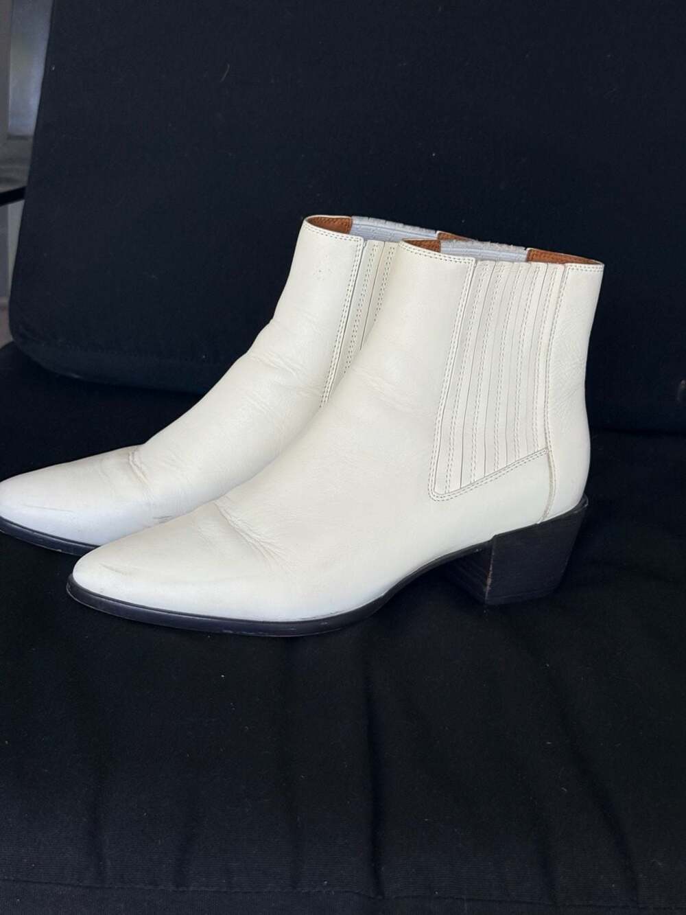 Rag & Bone Rover Leather Chelsea Ankle Boots White 8.5